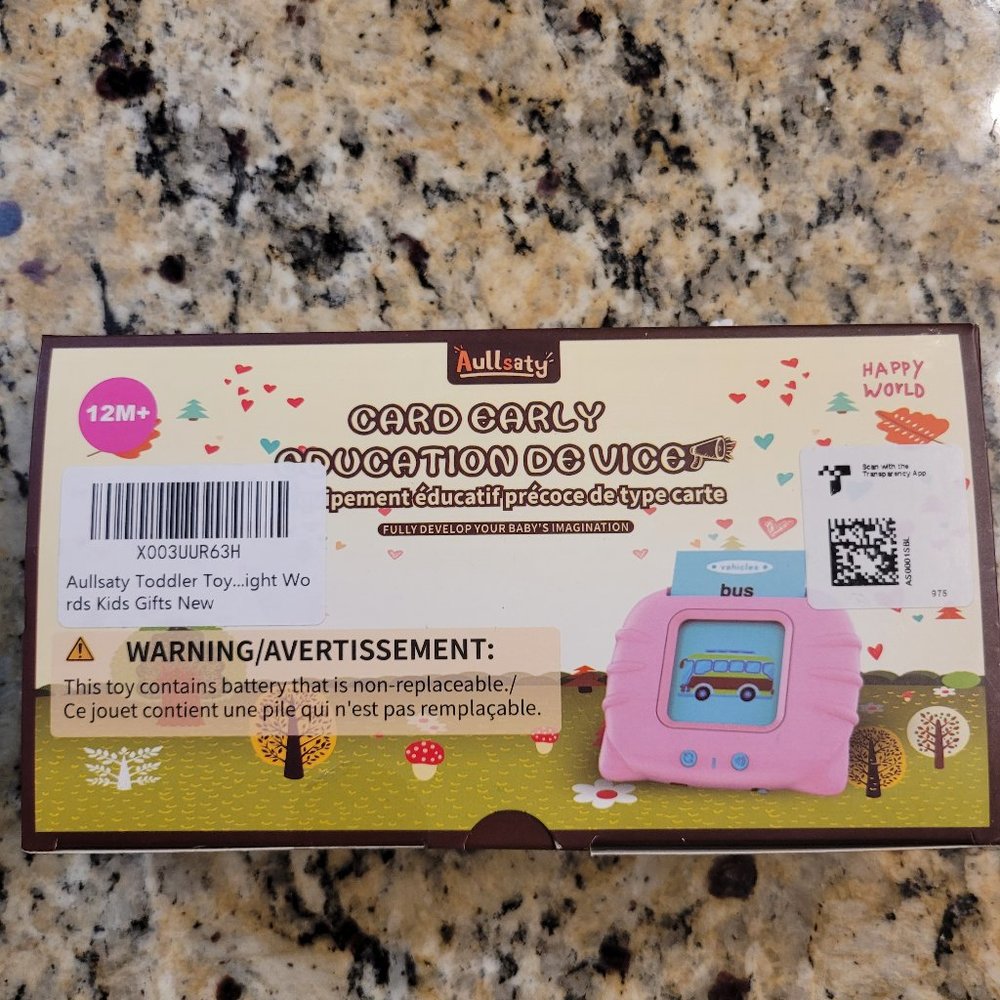 Aullsaty Toddler Toys Talking Flash Cards